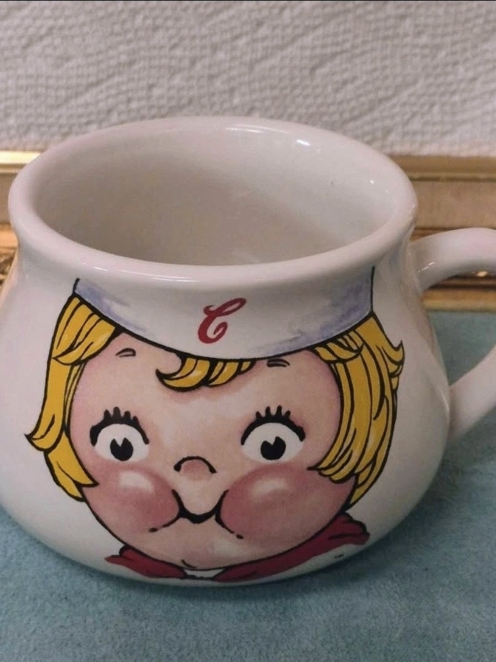 1998 Campbell's Soup Kid Houston Harvest Ceramic Soup Mug Pot
